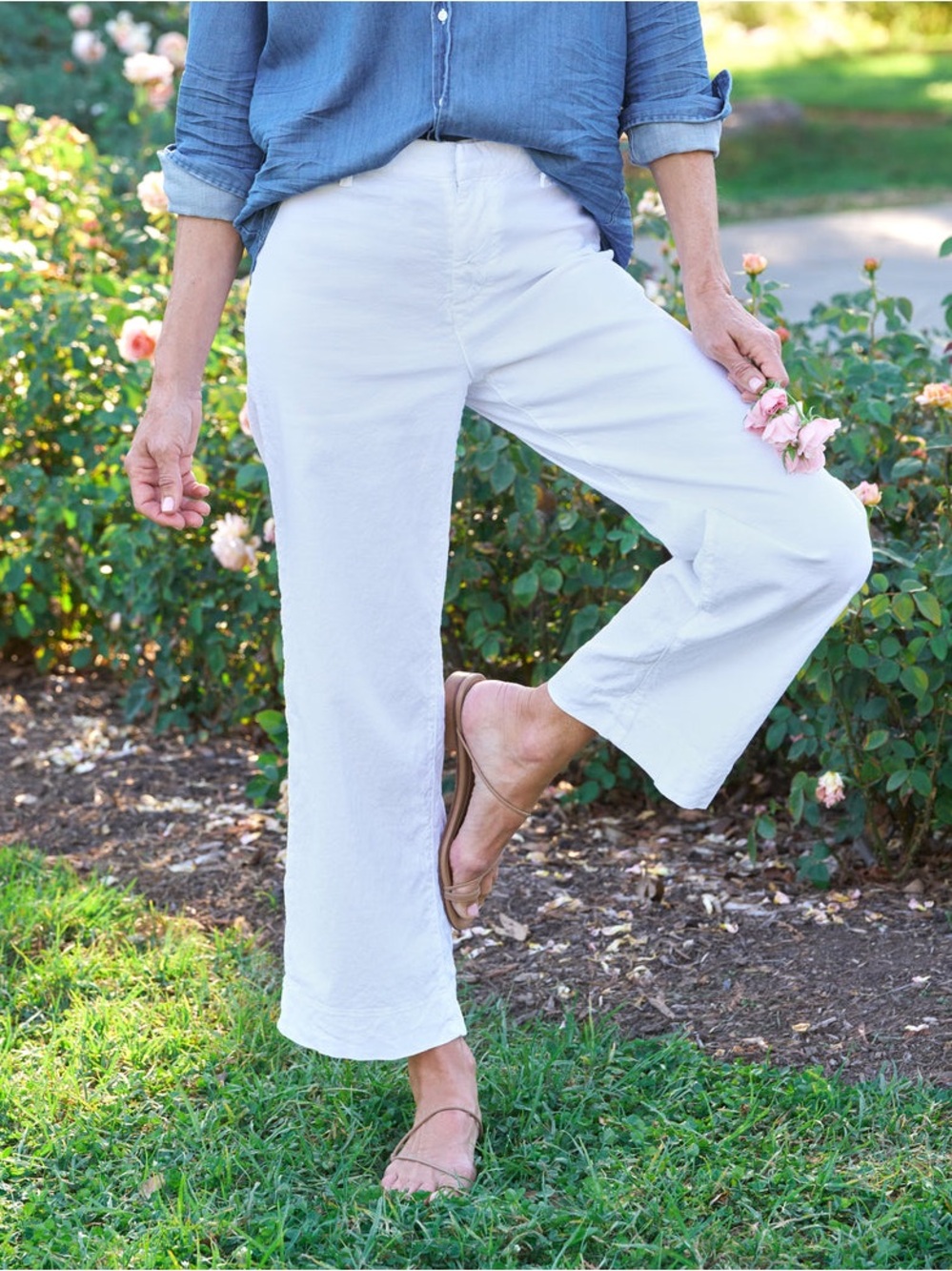 Frank and Eileen WEXFORD Wide Leg Linen Pant Size 10